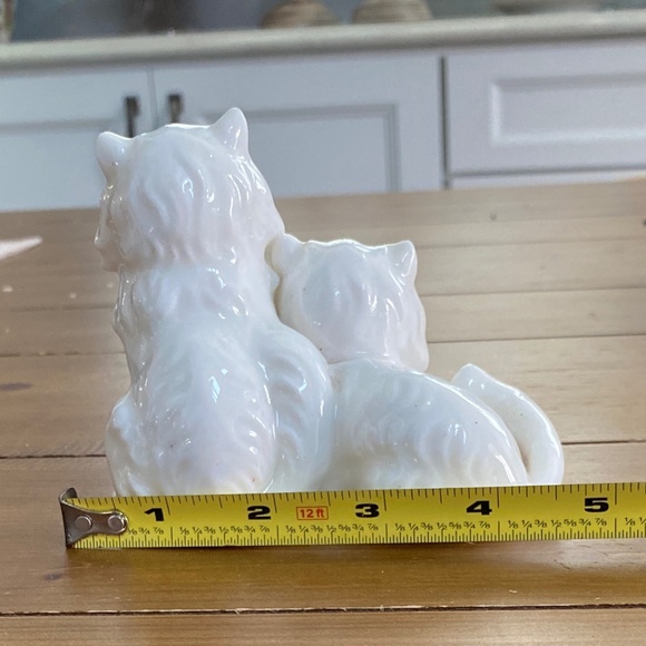 Vintage Lenwile Ardalt Verithin Japanese Porcelain White Cats figurine - Picture 7 of 10